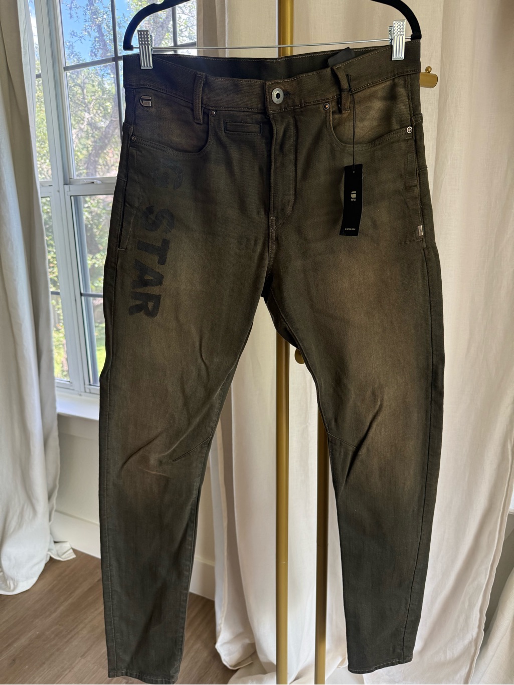 G-Star Men’s Dark Olive Slim Straight Jeans